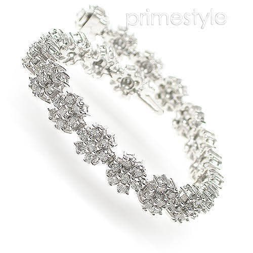 9.00-9.00 CT Round Cut Diamonds - Diamond Bracelet - Primestyle.com