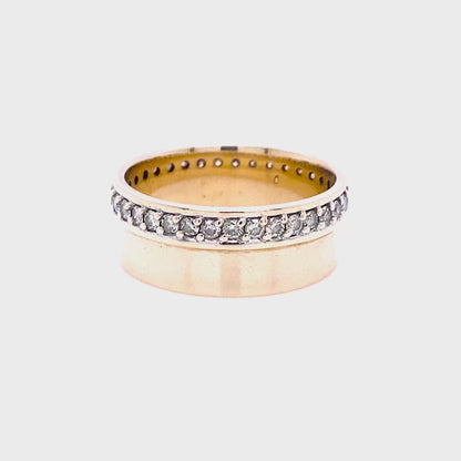 Running Out 0.75 CT Round Cut Diamond Wedding Band in 14KT Yellow Gold