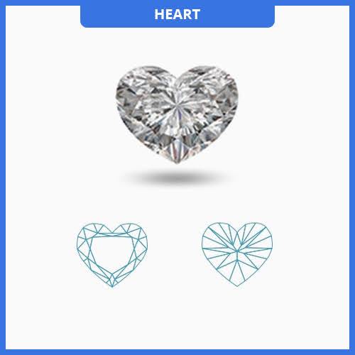 1.05CT K-L/SI3-I1 Heart Shape Diamond MDL