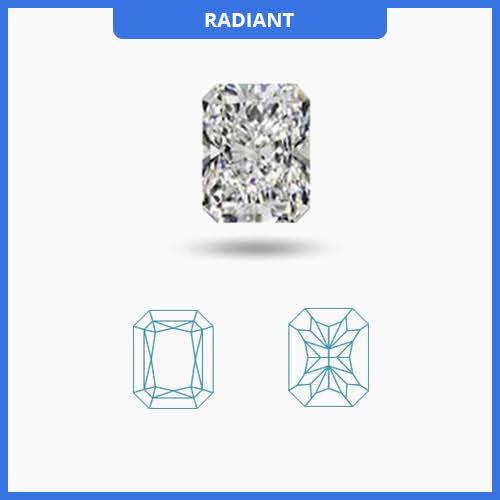 0.95CT I-J/VS Radiant Cut Diamond MDL