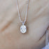 Affordable 1.50CT Oval Cut Diamond Solitaire Pendant in 14KT White Gold - Primestyle.com