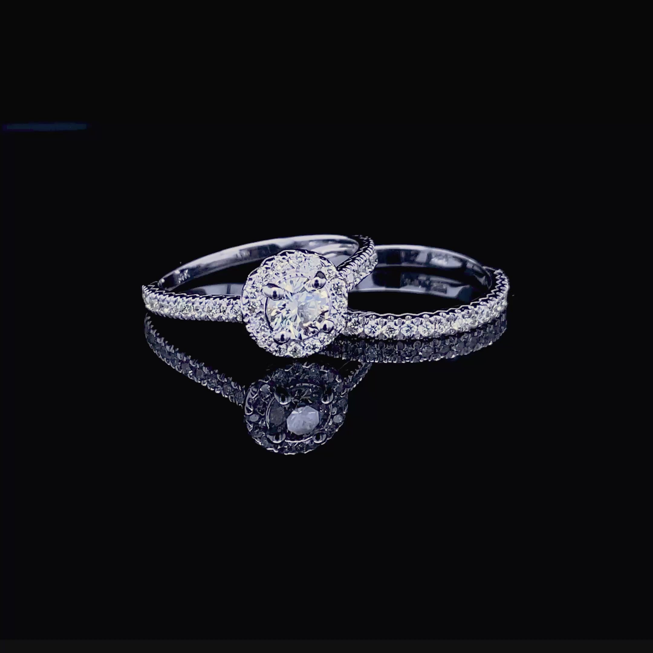 Special 1.25 CT Round Cut Diamond Bridal Set in 14KT White Gold