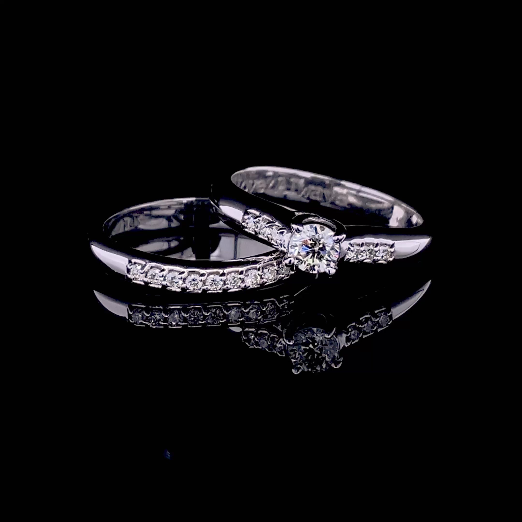 Elegant 0.60CT Round Cut Diamond Bridal Set in 14KT White Gold