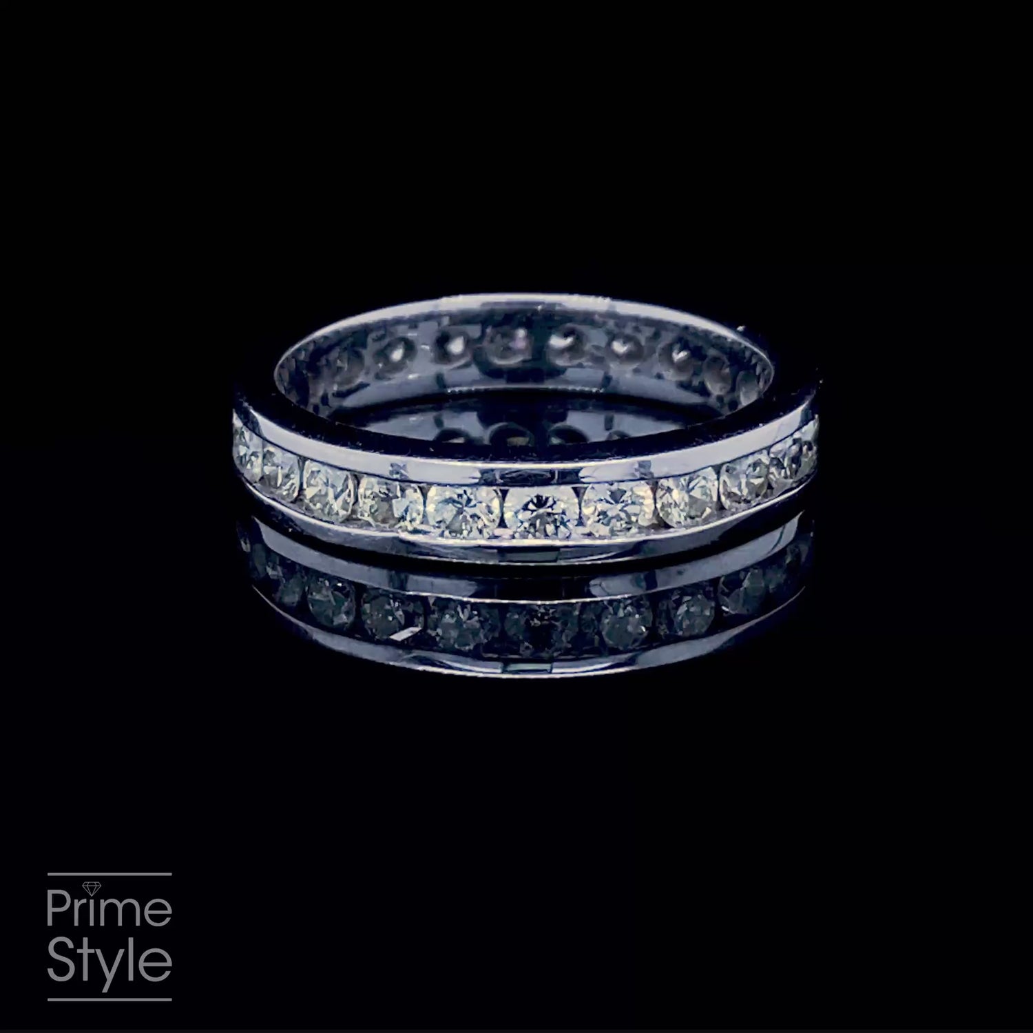 Special 1.00CT Round Cut Diamond Eternity Ring in 14KT White Gold