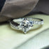 Certified 1.60 CT Round Cut Diamond Engagement Ring in 14 KT White Gold - Primestyle.com