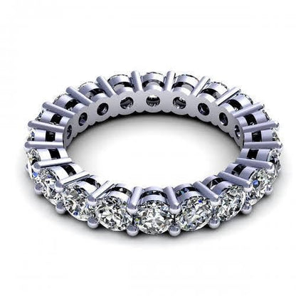 Certified 6.00CT Round Cut Diamond Eternity Ring in Platinum - Primestyle.com