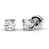 Classy 0.50CT Round Cut Diamond Stud Earrings in 14KT White Gold - Primestyle.com