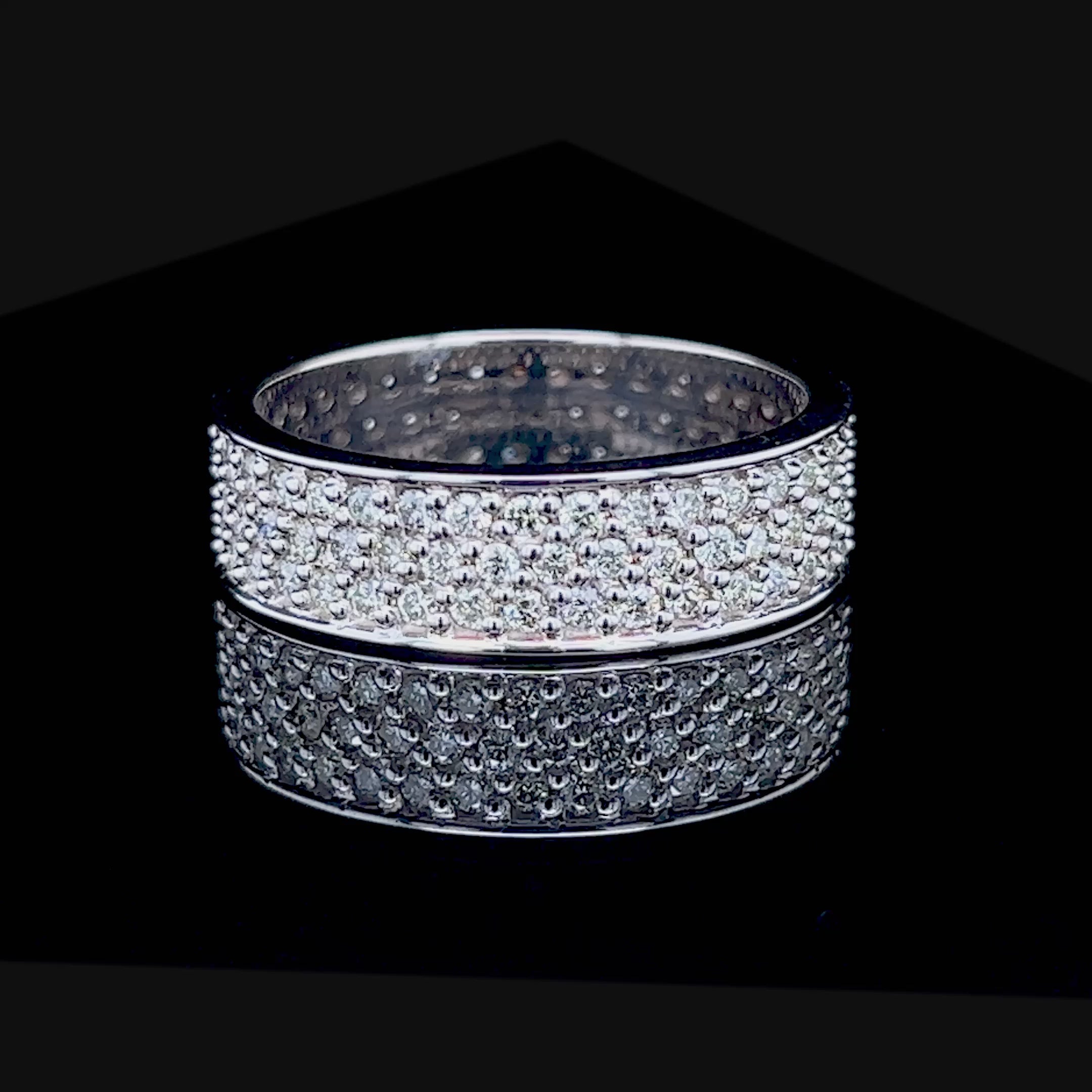 Gorgeous 2.20 CT Round Cut Diamond Eternity Ring in 14KT White Gold