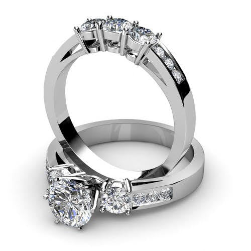 Elegant 3.30CT Round Cut Diamond Bridal Set in Platinum - Primestyle.com