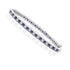 Enchanting 1.00 CT Round Cut Blue Sapphire and Diamond Color Stones Bracelet in 14KT White Gold - Primestyle.com