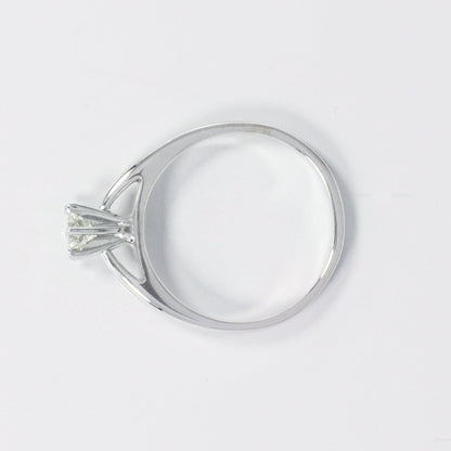 Exclusive 0.80 CT Round Cut Diamond Solitaire Ring in 14KT White Gold - Primestyle.com