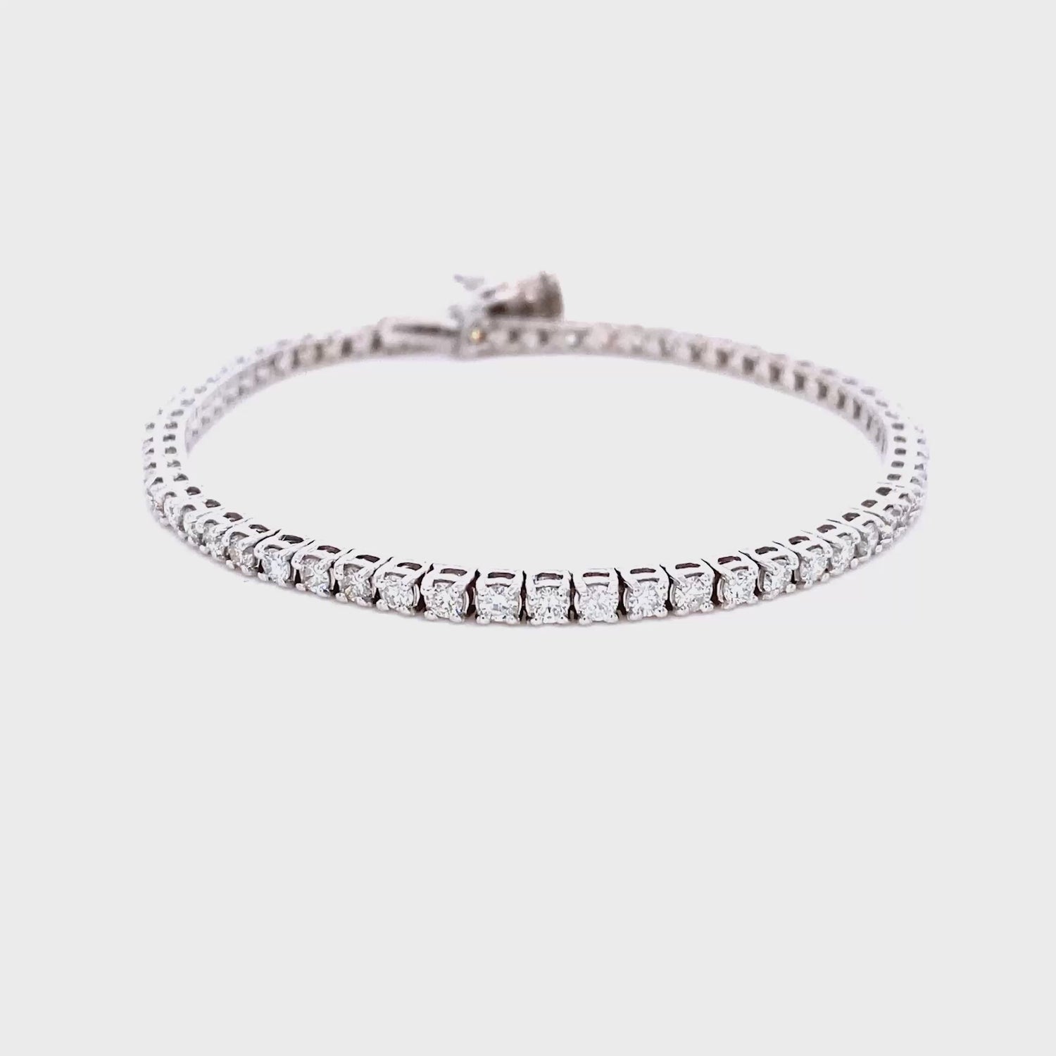 Prestige 4.00CT Round Cut Diamond Tennis Bracelet in 14KT White Gold