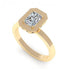 Fashionable 1.00CT Radiant Cut Diamond Solitaire Ring in 18KT Yellow Gold - Primestyle.com