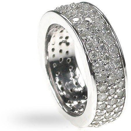 Gorgeous 2.20 CT Round Cut Diamond Eternity Ring in 14KT White Gold - Primestyle.com