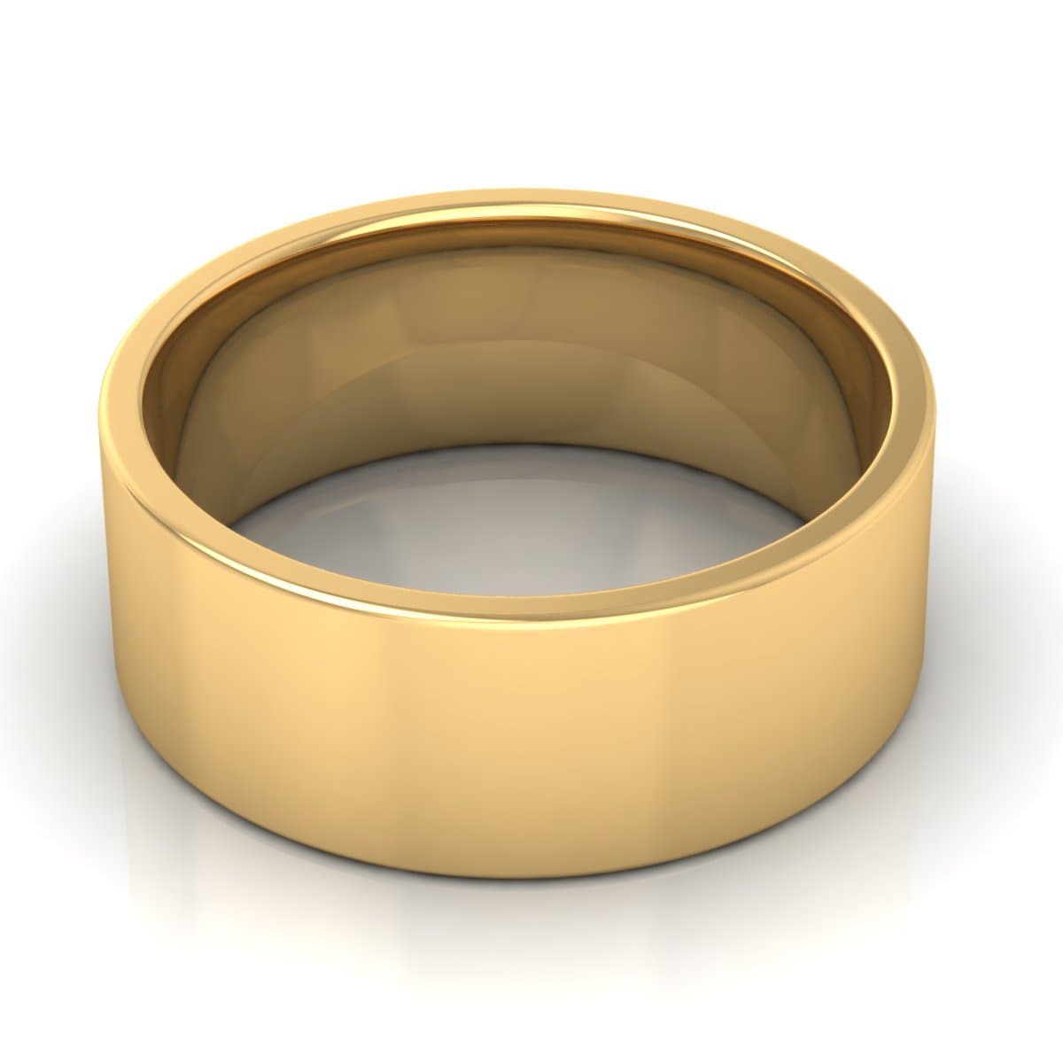 8.0 mm Comfort Fit Plain Wedding Band in 14KT, 18KT &amp; Platinum