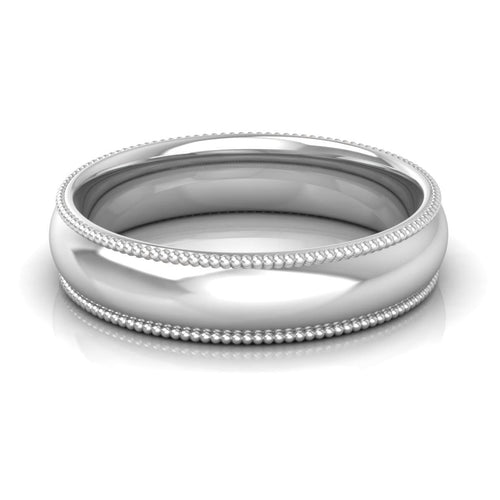 5.0 mm Plain Wedding Band in 14KT, 18KT & Platinum