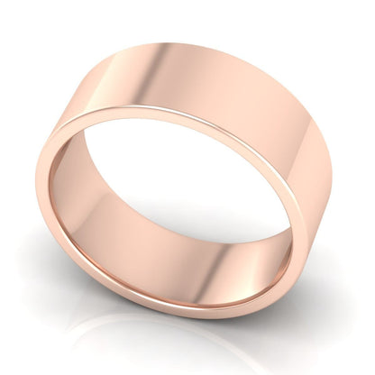 8.0 mm Comfort Fit Plain Wedding Band in 14KT, 18KT &amp; Platinum