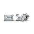 Incredible 1.00CT Emerald Cut Diamond Stud Earrings in 14KT White Gold - Primestyle.com