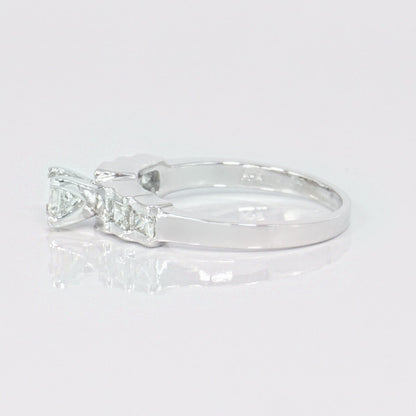 Incredible 1.15 CT Princess Cut Diamond Engagement Ring in 14 KT White Gold - Primestyle.com
