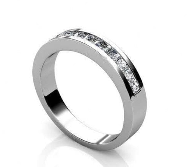 Limited 1.10 CT Princess Cut Diamond Wedding Ring in 14KT White Gold - Primestyle.com