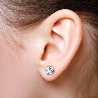 Limited edition 0.50CT Round Cut Diamond Stud Earrings in 14KT White Gold - Primestyle.com