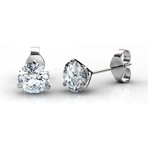 Limited edition 0.50CT Round Cut Diamond Stud Earrings in 14KT White Gold - Primestyle.com