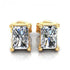 Mesmerizing 0.50CT Radiant Cut Diamond Stud Earrings in 14KT Yellow Gold - Primestyle.com