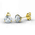 Premium 0.50CT Round Cut Diamond Stud Earrings in 14KT Yellow Gold - Primestyle.com