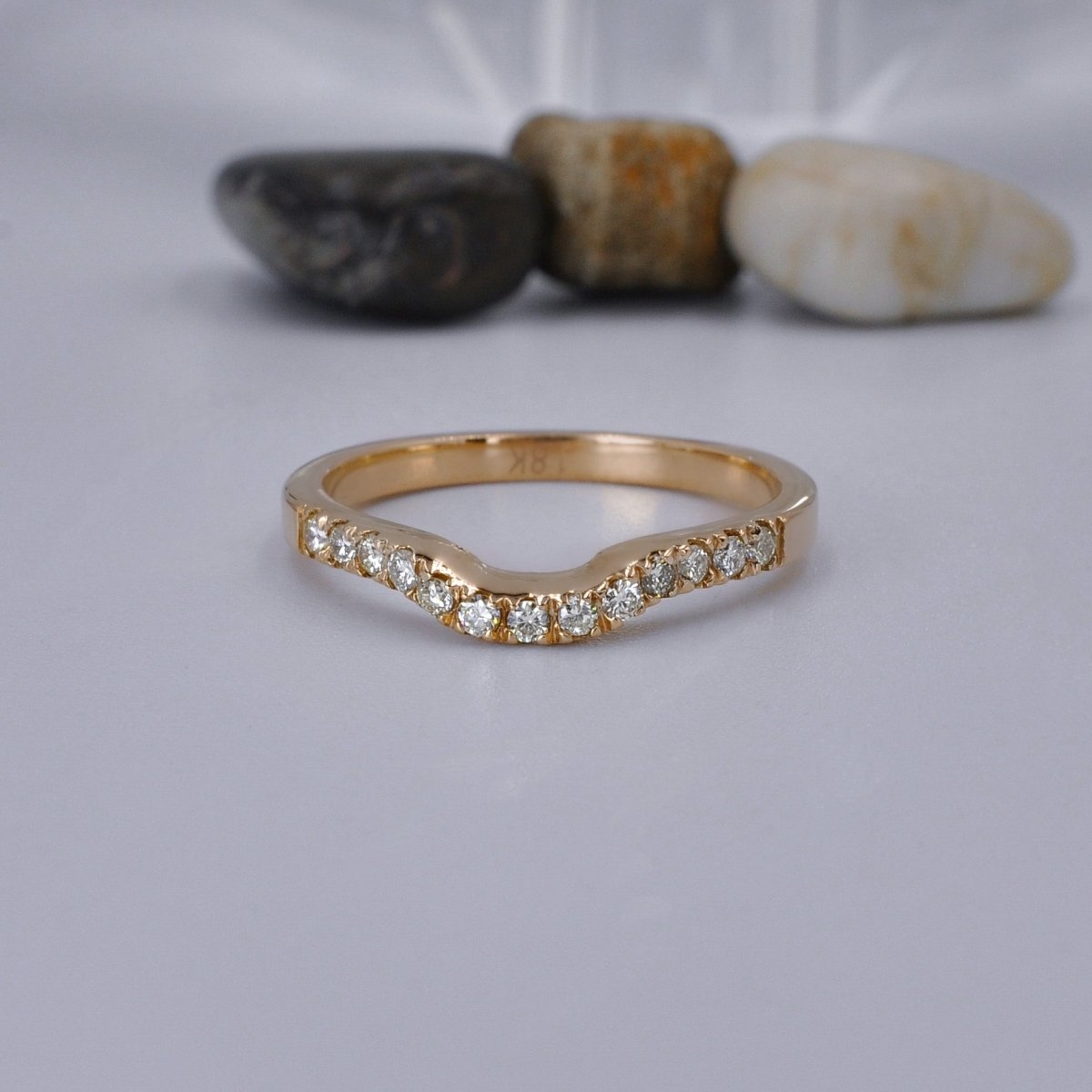 Prestige 0.30 CT Round Cut Diamond Wedding Ring in 18KT Rose Gold - Primestyle.com