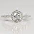 Radiant 1.30CT Round Cut Diamond Engagement Ring in 18KT White Gold - Primestyle.com