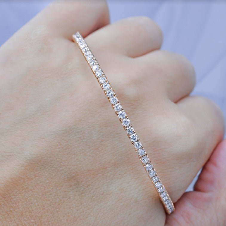 Marie Mas Radiant Half 18K Rosegold Bracelet w. Diamonds – The Jewellery  Room