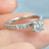 Risk-free 1.20CT Round Cut Diamond Engagement Ring in 14kt White Gold - Primestyle.com