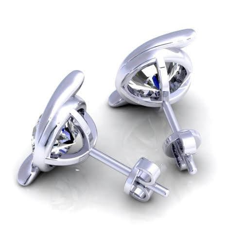 Special 0.25CT Round Cut Diamond Stud Earrings in 14KT White Gold - Primestyle.com