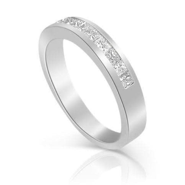 Special 0.80 CT Princess Cut Diamond Wedding Ring in 14KT White Gold PSRI1320 - Primestyle.com