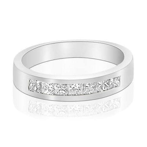 Special 0.80 CT Princess Cut Diamond Wedding Ring in 14KT White Gold PSRI1320 - Primestyle.com