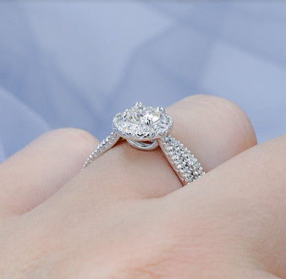 Special 1.25 CT Round Cut Diamond Bridal Set in 14KT White Gold - Primestyle.com