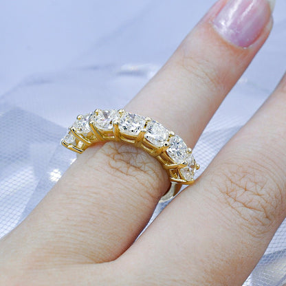 Stunning 3.75CT Cushion Cut Diamond Wedding Ring in 18KT Yellow Gold - Primestyle.com