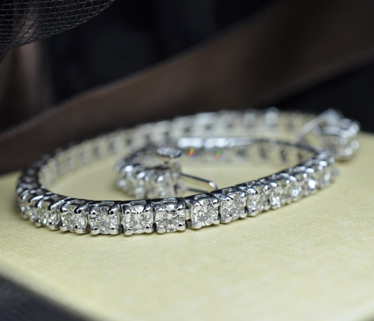 Superior 6.00 CT Round Cut Diamond Tennis Bracelet in 14 KT White Gold - Primestyle.com