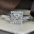 VIP 0.95 CT Princess and Round Cut Diamond Engagement Ring in Platinum - Primestyle.com