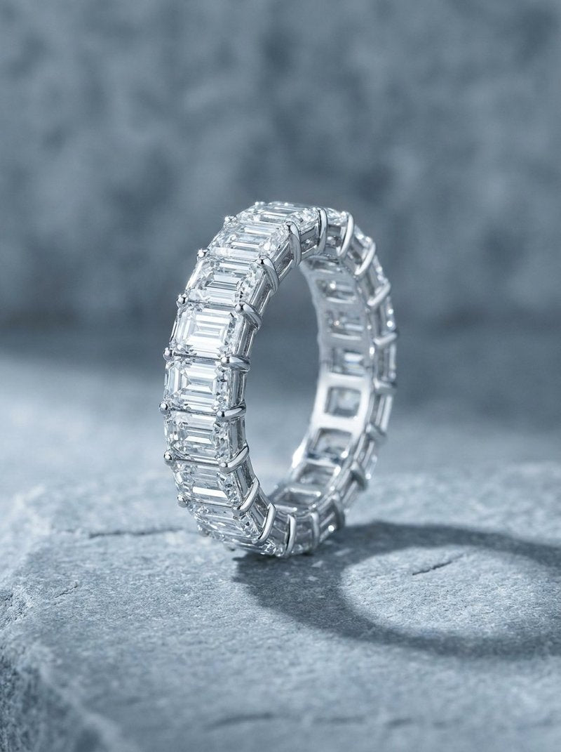Diamond eternity ring with a full circle of stones