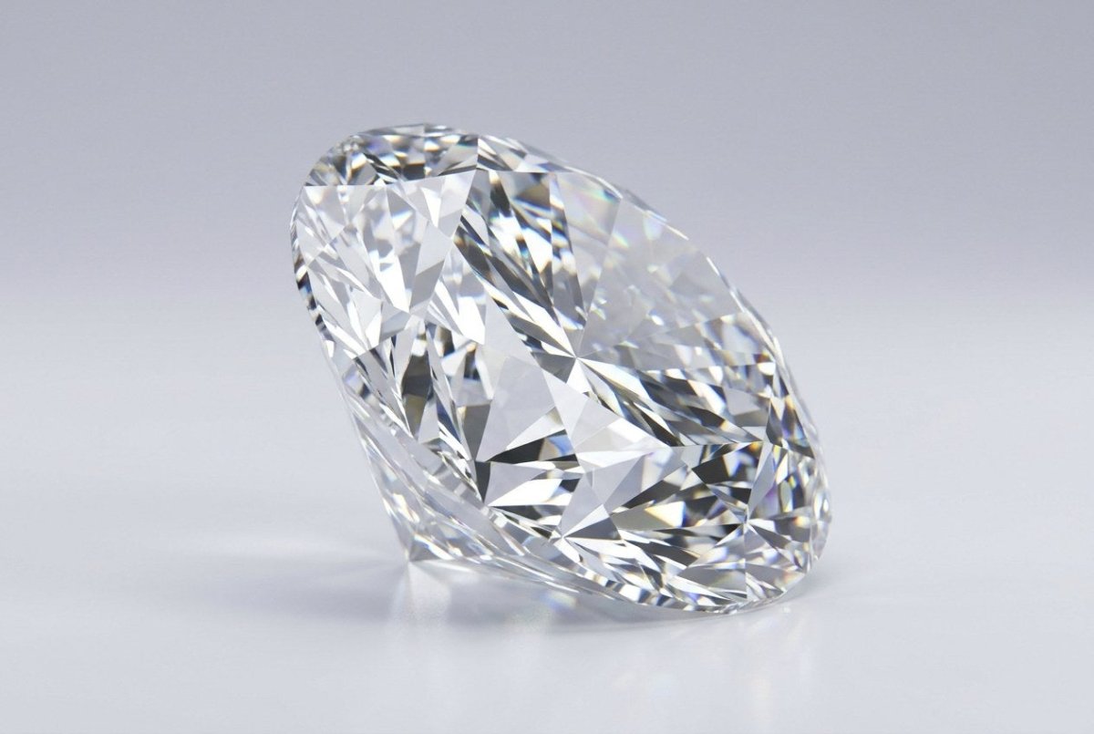 A large round brilliant diamond