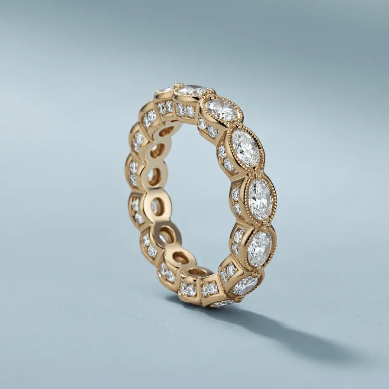 Aurora Marquise Gold Band, a PrimeStyle design