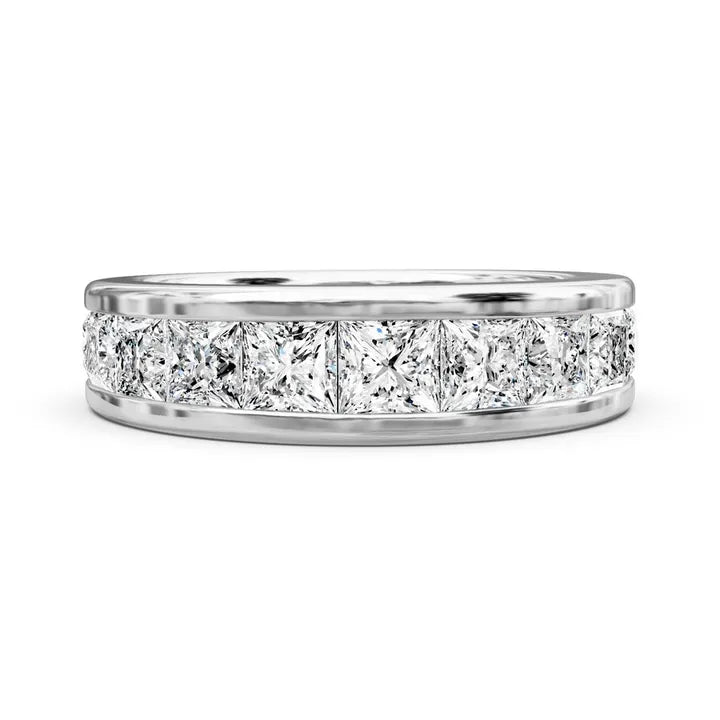 2.60 CT Princess Cut Lab Grown Diamonds Wedding Band