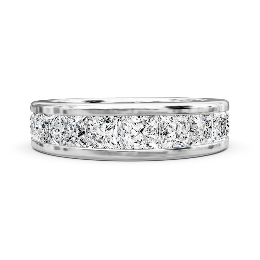 2.60 CT Princess Cut Lab Grown Diamonds Wedding Band