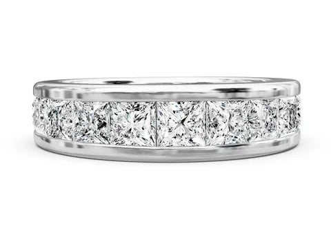 Princess Cut Wedding Band