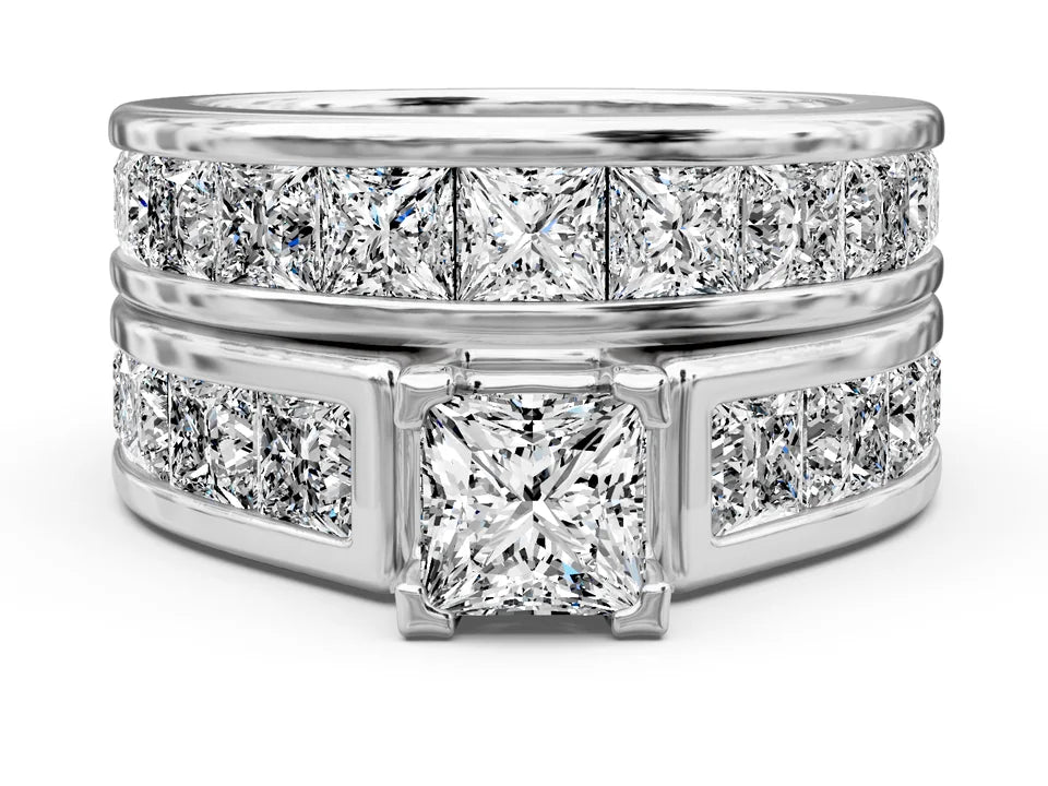 Princess Cut Bridal Set