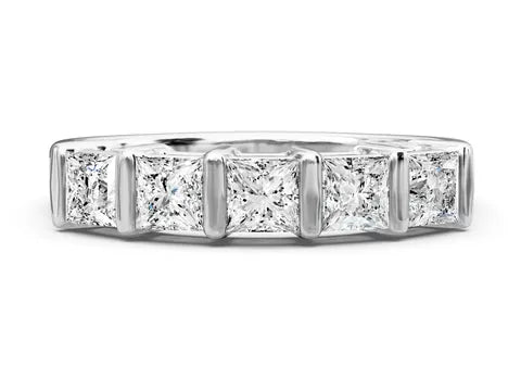 Princess Cut Wedding Band