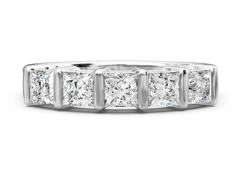 Princess Cut Wedding Band