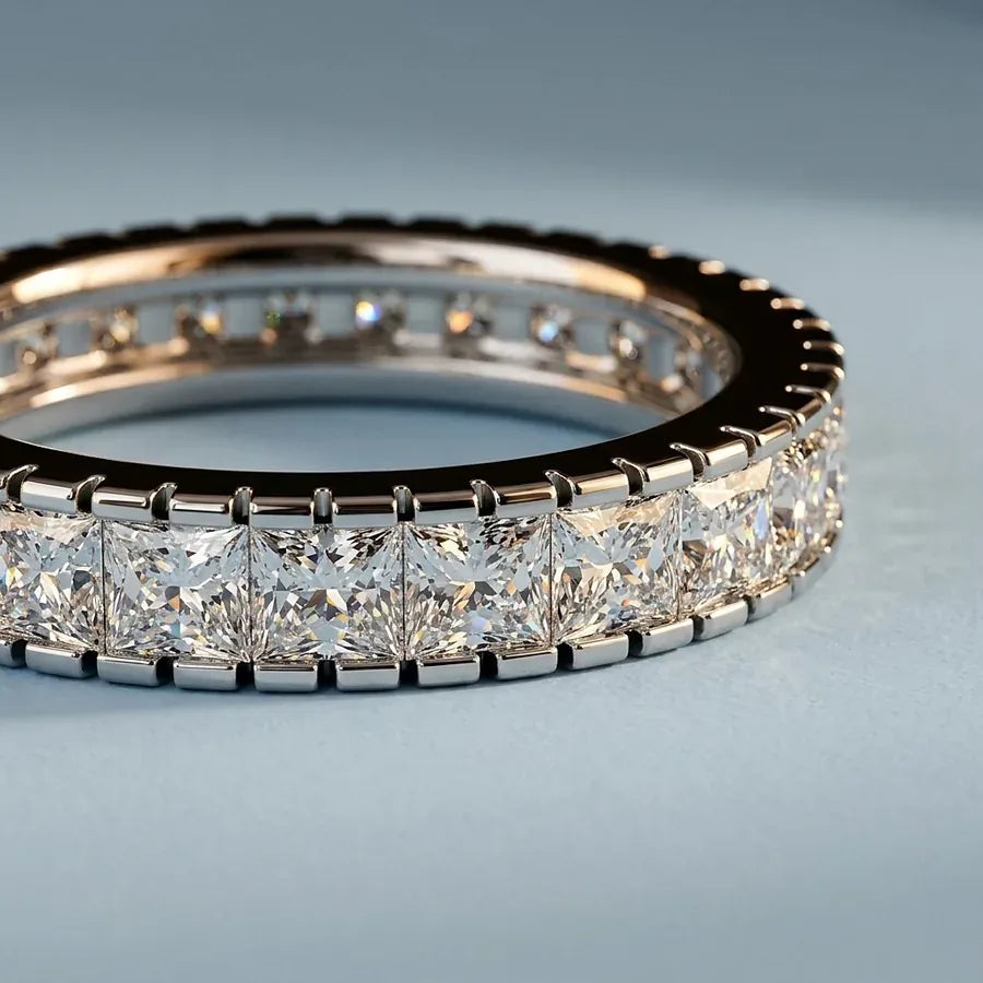 1.90 CT Princess Cut Lab Grown &middot; Eternity Ring