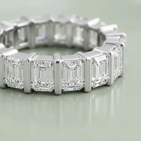 5.50 CT Emerald Cut Lab Grown &middot; Eternity Ring